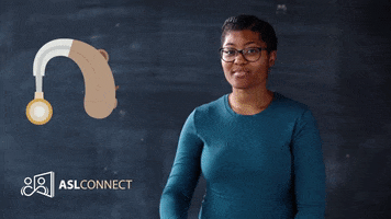 American Sign Language Hearing Aid GIF by ASL Connect
