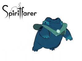 thunderlotusgames animation frog float spiritfarer GIF