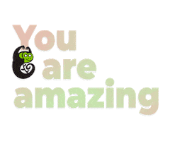 Monkey You Are Amazing Sticker by greenmonkeysv