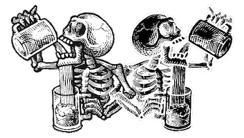 Beer Skull Sticker by Priscilla