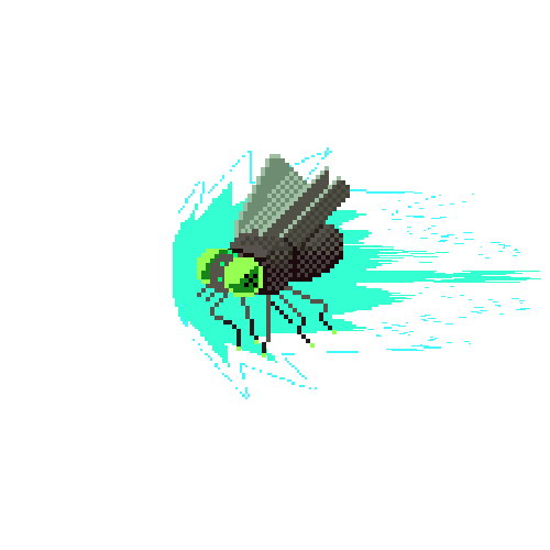 Pixel Fly Sticker