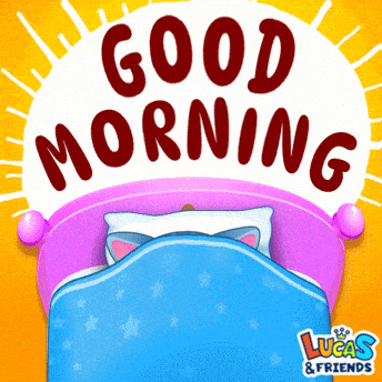 Sleepy Good Morning GIF by Lucas and Friends by RV AppStudios