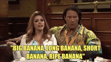 ashlonadon snl saturday night live banana the rock GIF