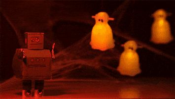 Halloween Robot GIF by audreyobscura