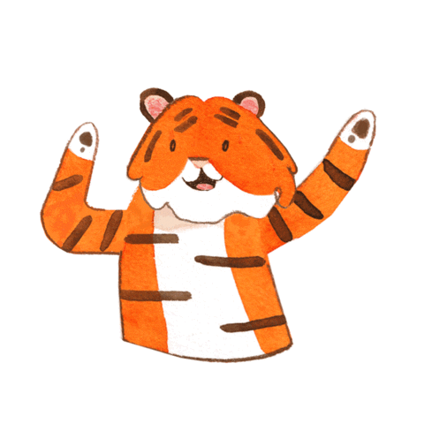 Fun Tiger Sticker by Book of Lai