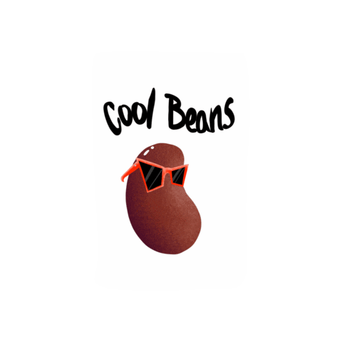 Sunglasses Beans Sticker by Rachel Yvett