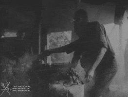 NationalWWIMuseum black and white bbq military footage GIF
