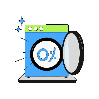 Illustration Washing Machine Sticker by Skyro