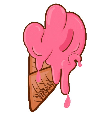 Melting Ice Cream Sticker by JD's Vegan Ice Cream