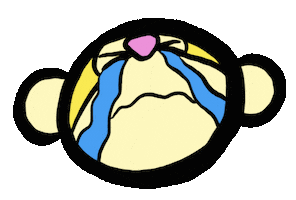 Sad Monkey Sticker by WOMPO