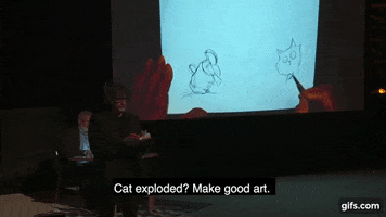 Neil Gaiman Make Good Art Cat GIF