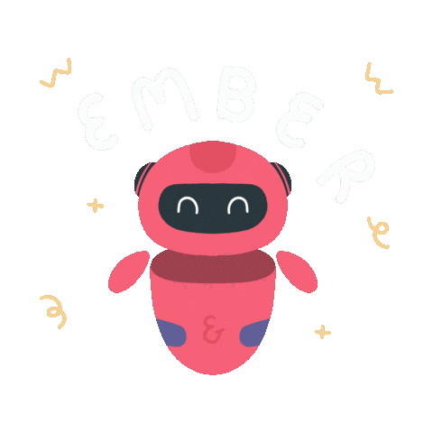 Robot Ember Sticker by relatable doodles