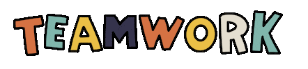 Lettering Teamwork Sticker by Debetekenaar