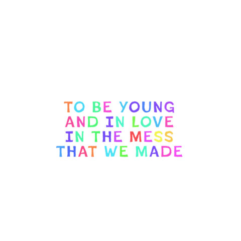 Young Love Rainbow Sticker by morgxn