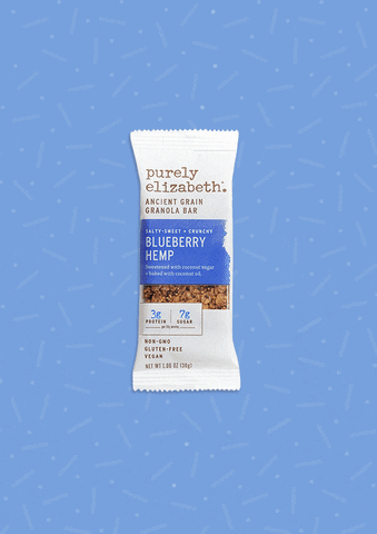 PurelyElizabeth snack granola bars purely elizabeth blueberry hemp bar GIF