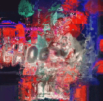 michaelpaulukonis blue red grunge glitchaesthetic GIF