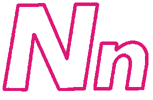 Letters N Sticker