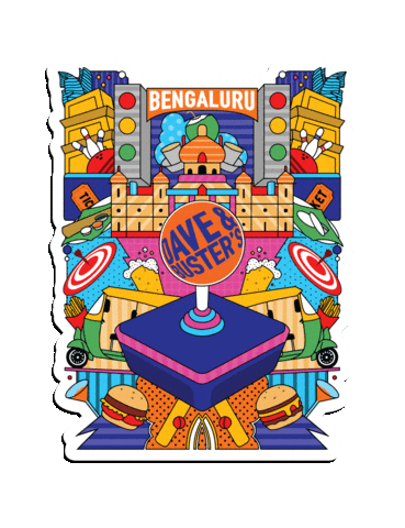 Dave And Busters Fun Sticker by Malpani Group
