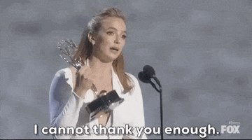 Jodie Comer Thank You GIF by Emmys