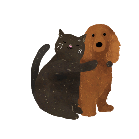 Cat Love Sticker by Lara Paulussen