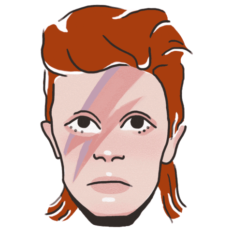 David Bowie Sticker by Warner Music Brasil