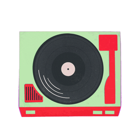 Record Player Animation Sticker by mrjonjon