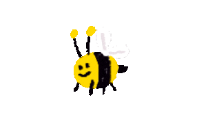 Happy Bumble Bee Sticker by Lizzy Itzkowitz