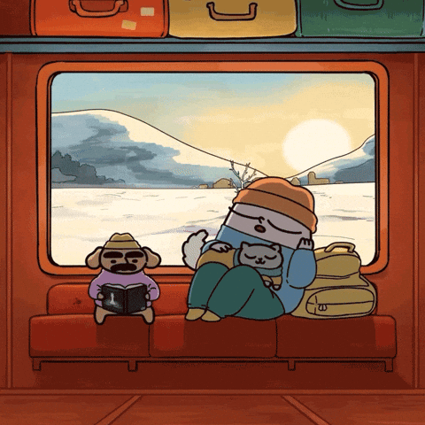 Tired Winter Sun GIF by KETNIPZ