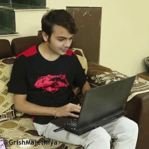 Laptop Working GIF by Grish Majethiya