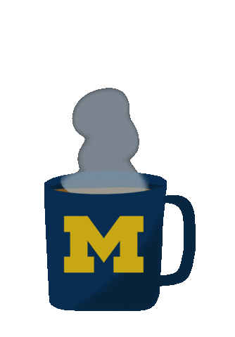 Coffee Snow Sticker by University of Michigan