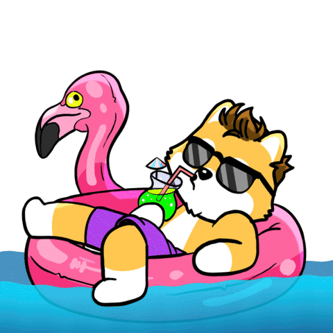 Summer Chilling GIF by Dogelon Mars