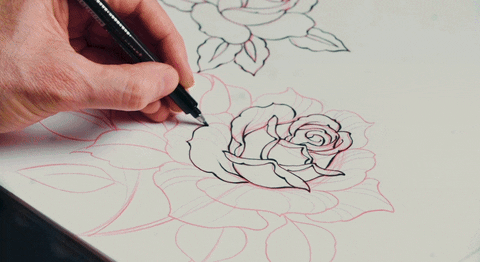 Tattoo Artist Drawing GIF by Justine