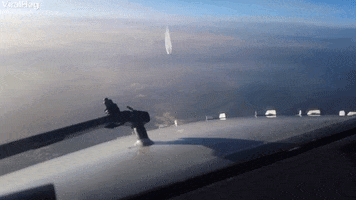 Oncoming Aircraft Passes Beneath Plane GIF by ViralHog