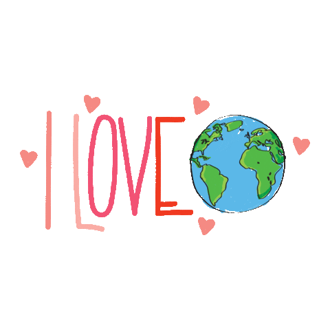I Love The Earth Sticker by FinalStraw for iOS & Android | GIPHY