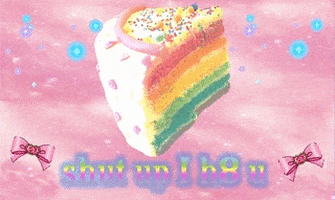 cute kawaii pink cake pastel