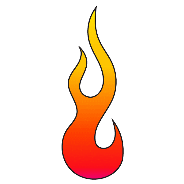 Fire Flame Sticker by ICETEESHOP