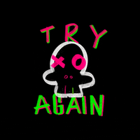 Skull Try Again GIF by Chris - Find & Share on GIPHY