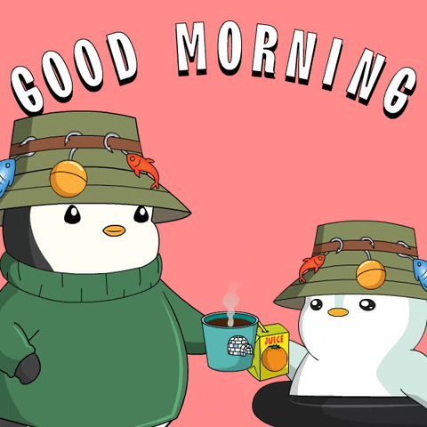 Relaxing Good Morning GIF by Pudgy Penguins