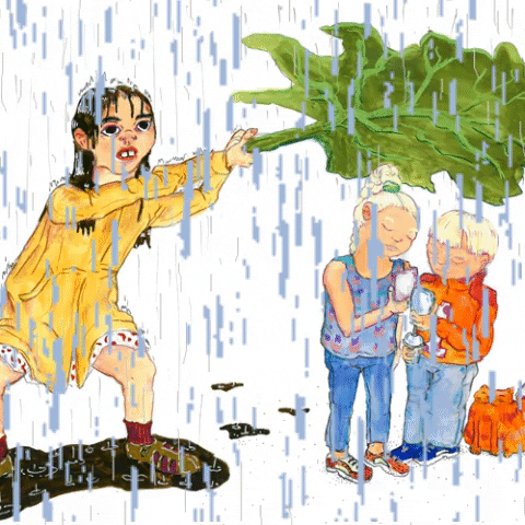 Kids Rain GIF