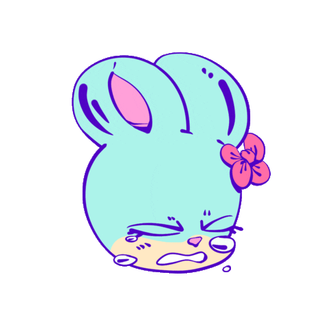 Sad Bunny Sticker by Su.plex
