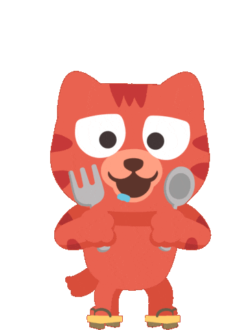 Hungry Thinking Sticker by Studycat language learning for kids