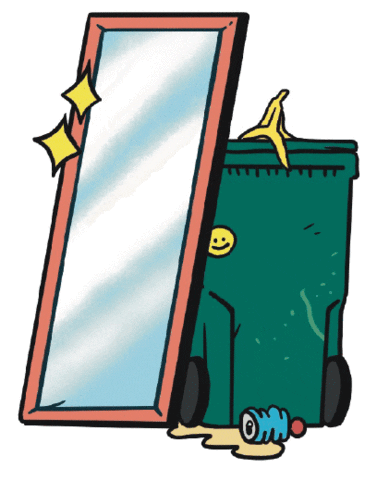 Selfie Trash Sticker