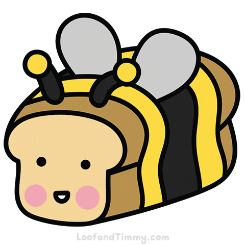 loofandtimmy kawaii adorable bee bread GIF