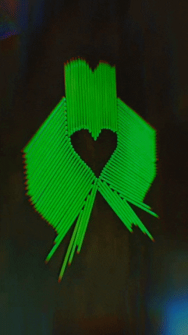 TheJRochelle love heart green exercise GIF