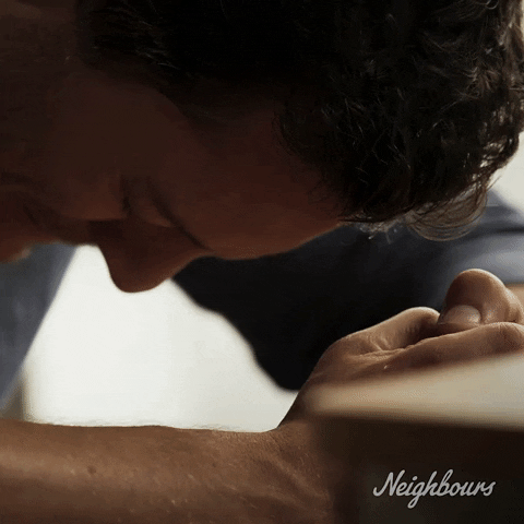Rob Mills Crying GIF by Neighbours (Official TV Show account)