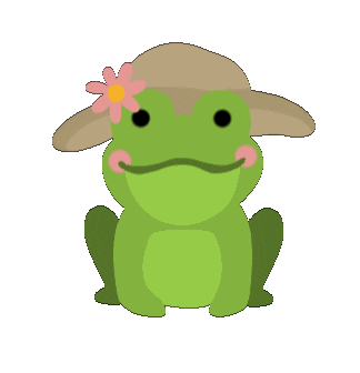 Hat Frog Sticker