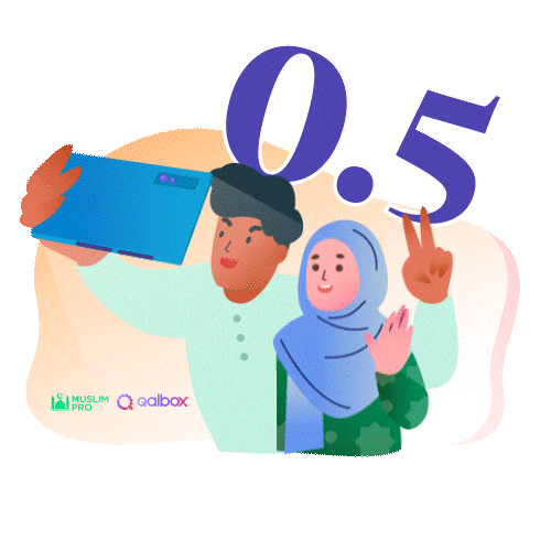 Selfie Check Sticker by Muslim Pro
