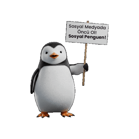 Penguen Sosyal Sticker