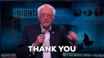 bernie sanders thank you GIF by The Nightly Show