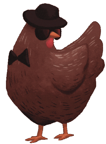 Chicken Hat Sticker by Otwarte Klatki